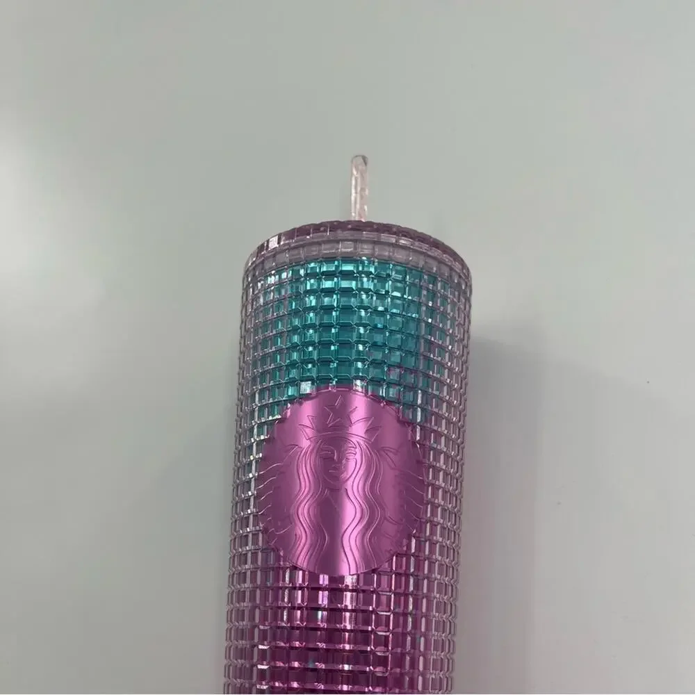 Starbucks Summer 2021 Venti Pink and Blue 24oz Cup Straw Tumbler